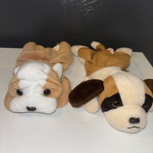 Ty Plush Puppies - Wrinkles and Bernie 1996